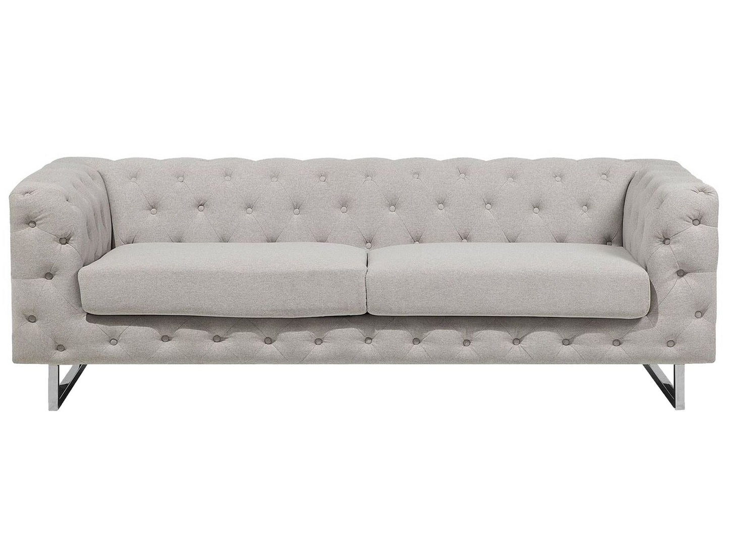 3 Seater Fabric Sofa Beige VISSLAND