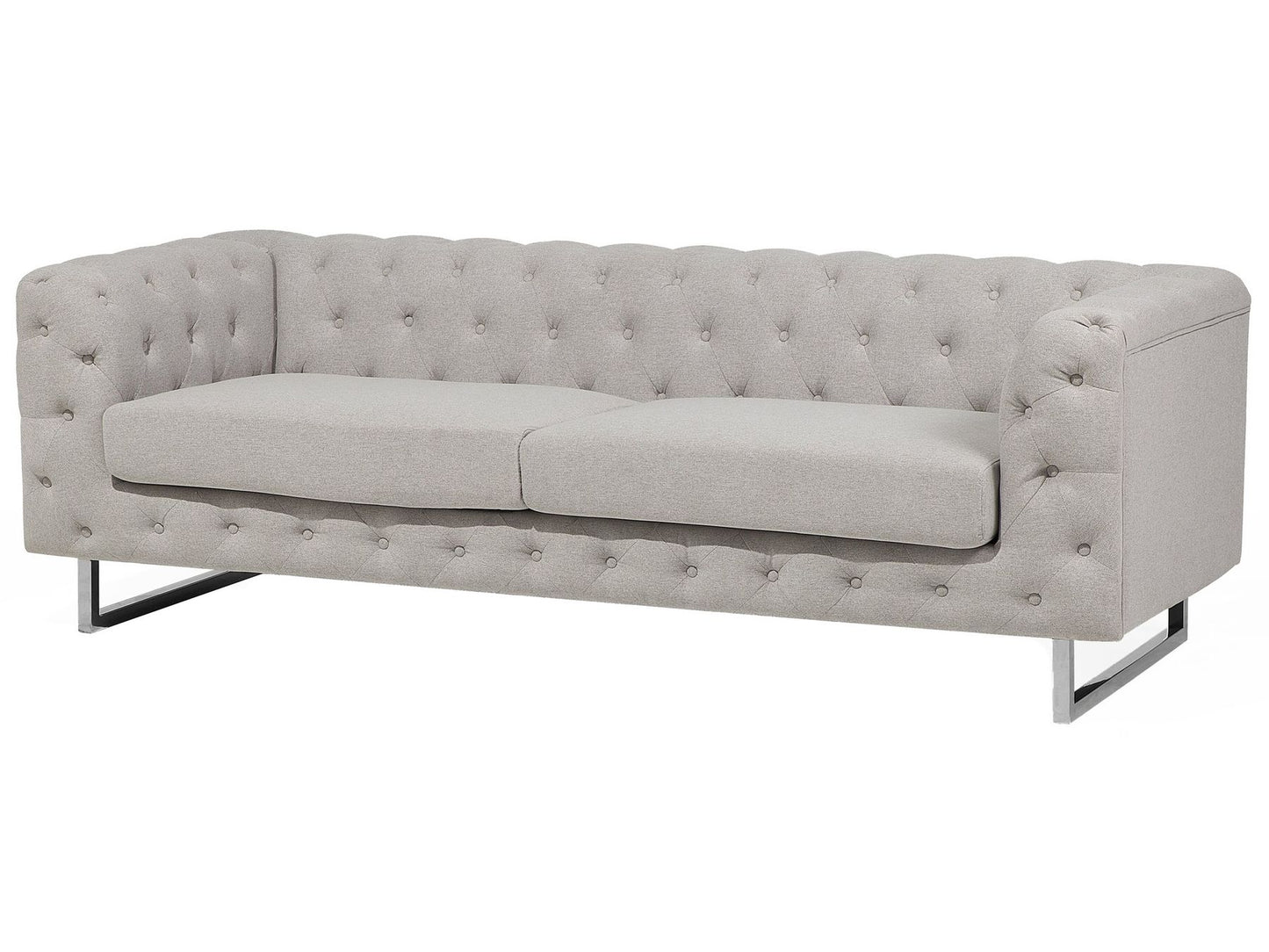 3 Seater Fabric Sofa Beige VISSLAND