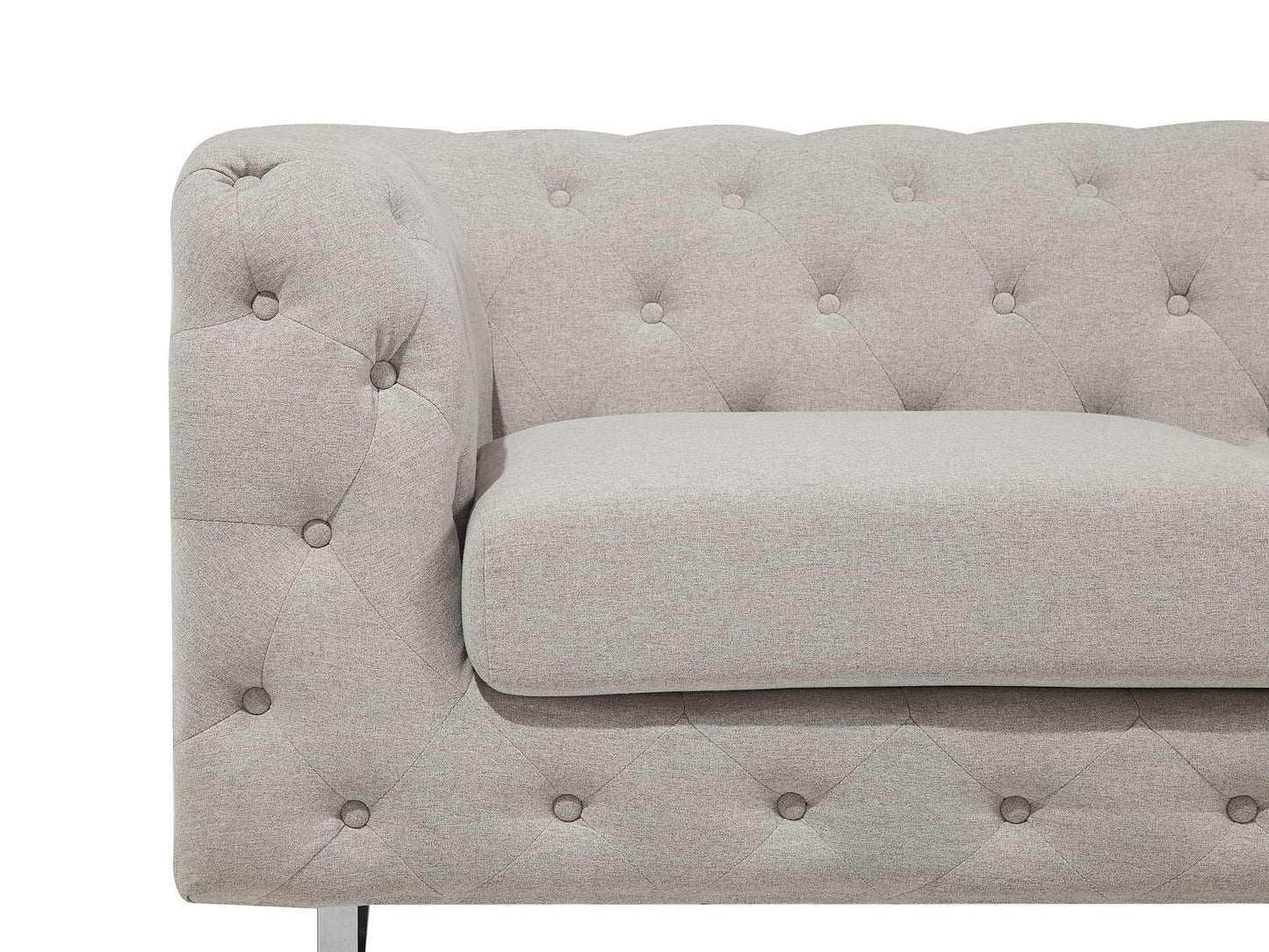 3 Seater Fabric Sofa Beige VISSLAND