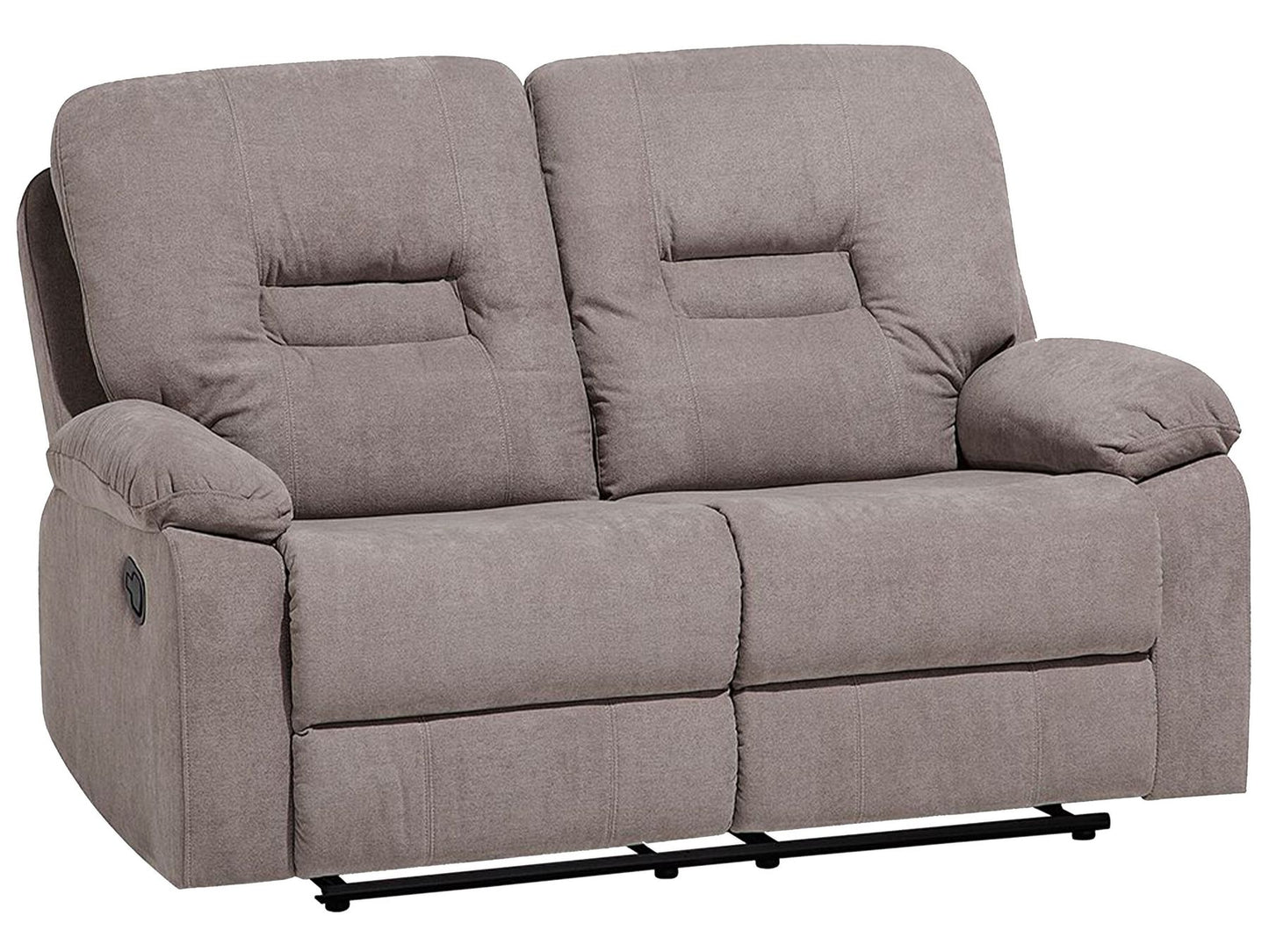 2 Seater Fabric Manual Recliner Sofa Taupe Beige BERGEN