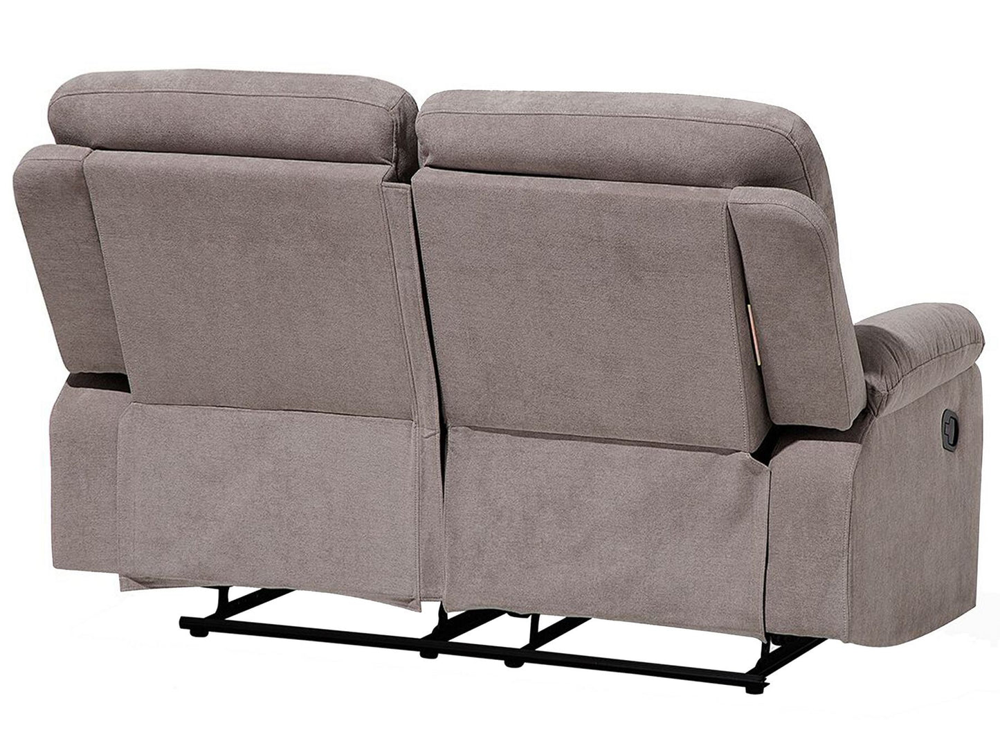 2 Seater Fabric Manual Recliner Sofa Taupe Beige BERGEN