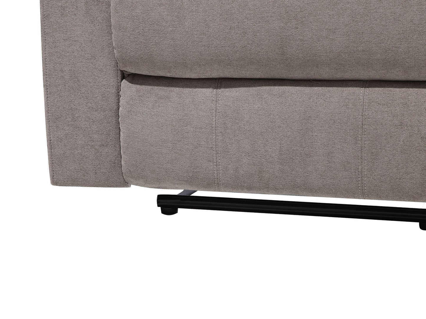 2 Seater Fabric Manual Recliner Sofa Taupe Beige BERGEN