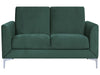 2 Seater Velvet Sofa Green
