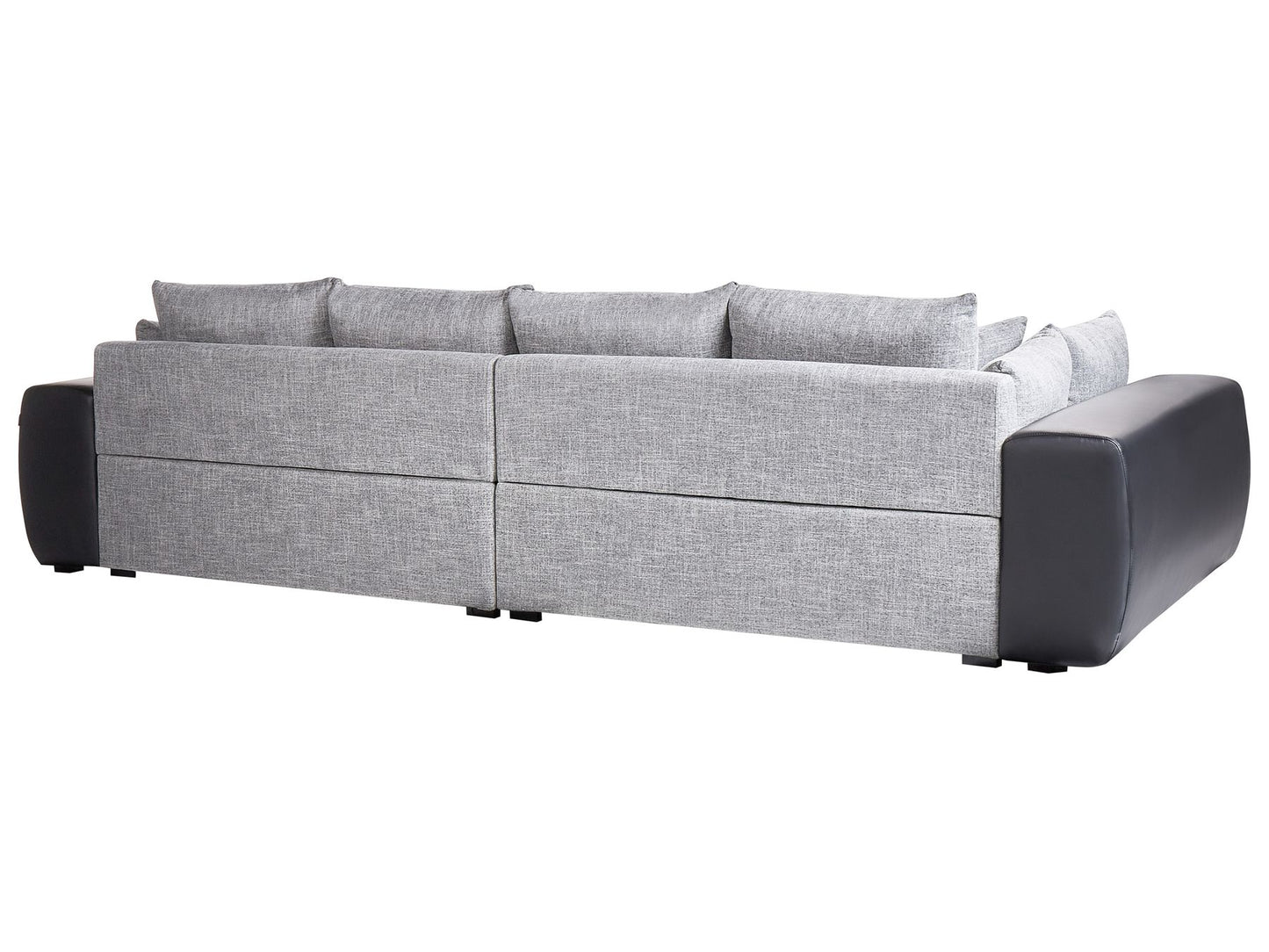 4 Seater Fabric Sofa Grey and Black TORPO