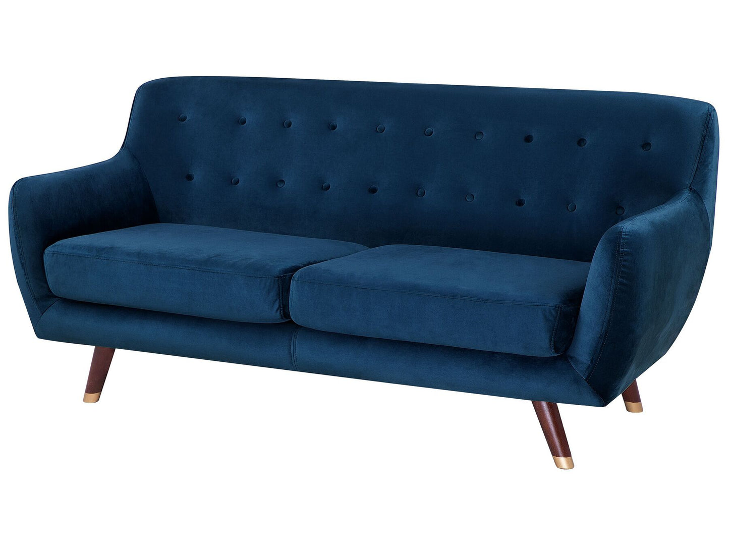 3 Seater Velvet Sofa Navy Blue BODO