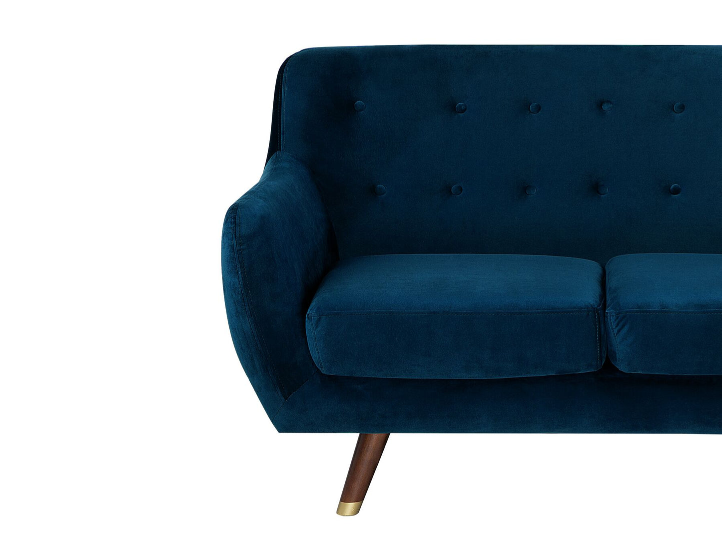 3 Seater Velvet Sofa Navy Blue BODO