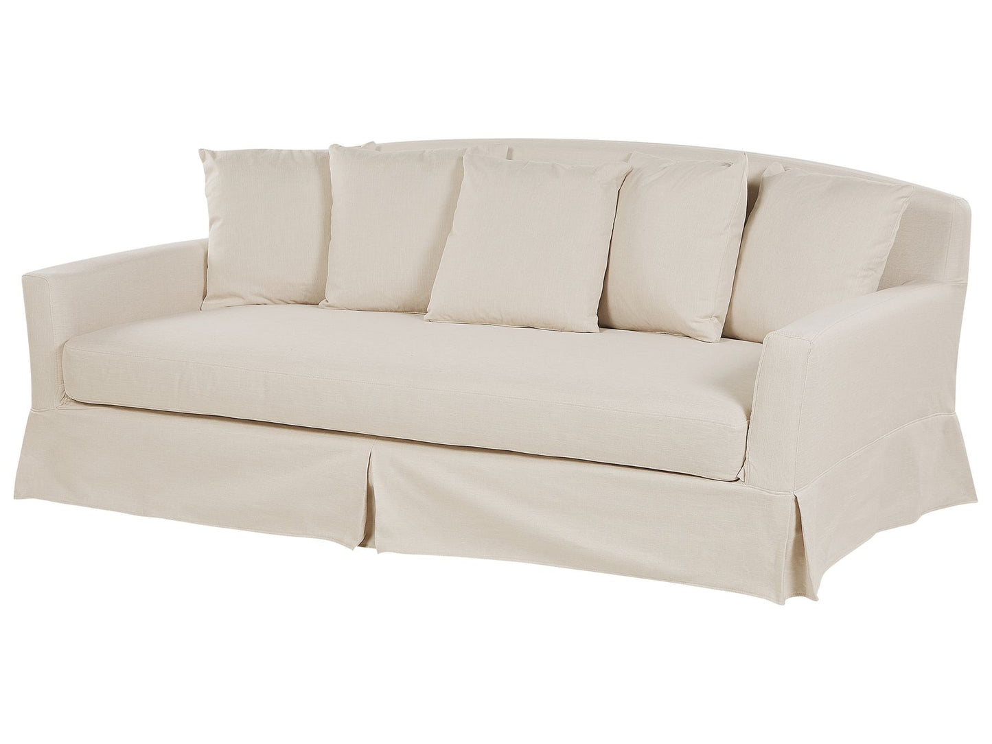 3 Seater Fabric Sofa Beige GILJA