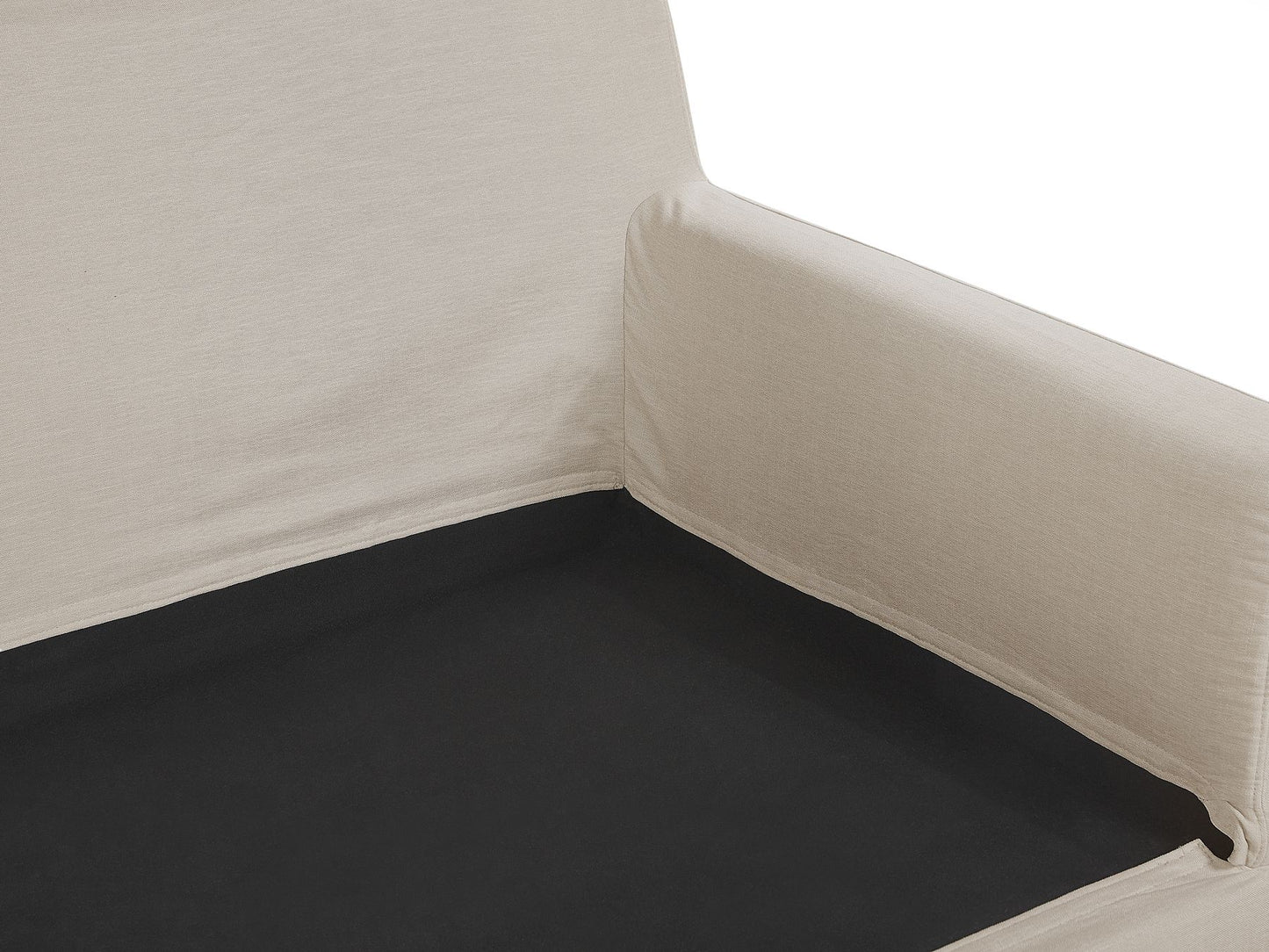 3 Seater Fabric Sofa Beige GILJA