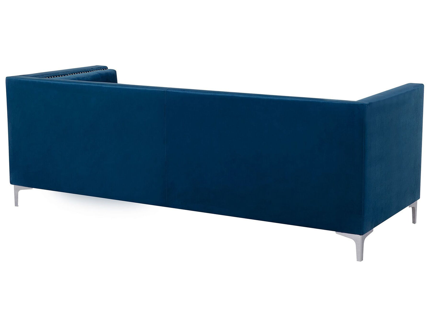 3 Seater Velvet Sofa Navy Blue AVALDSENES