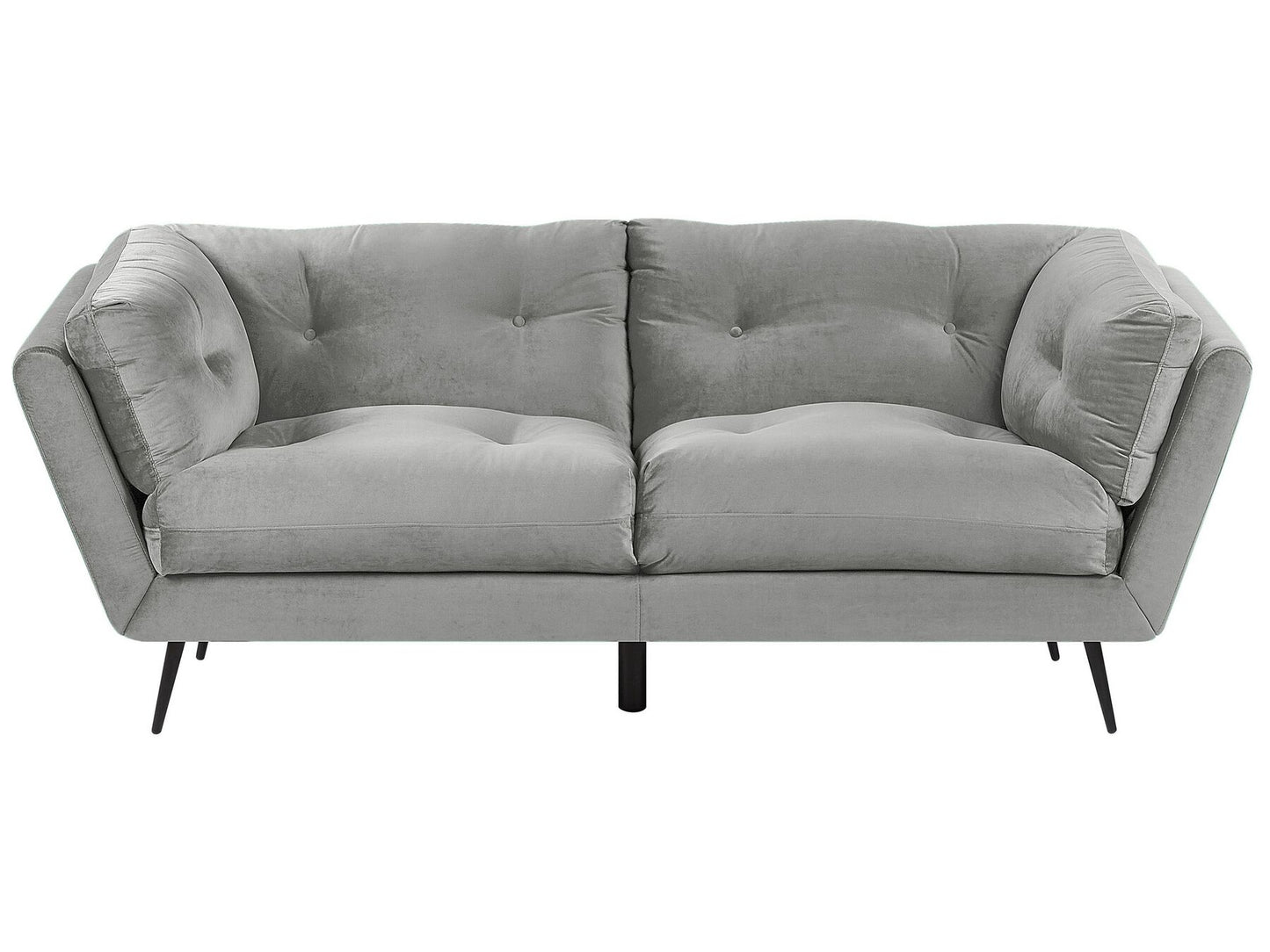 3 Seater Velvet Sofa Grey LENVIK