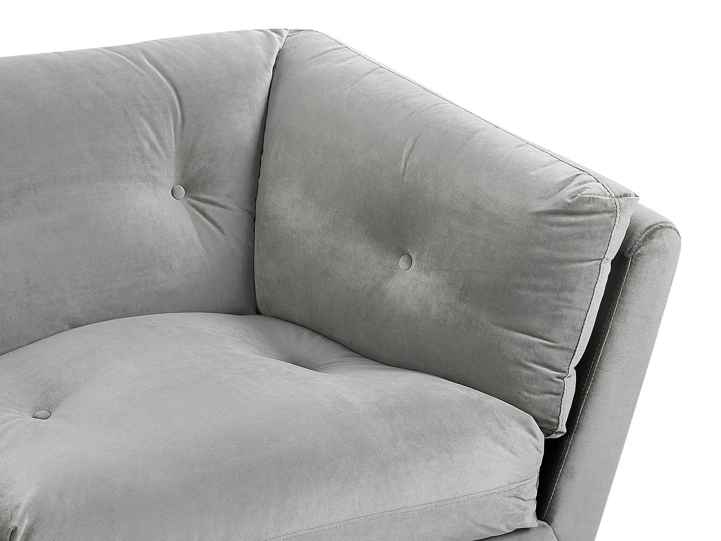3 Seater Velvet Sofa Grey LENVIK