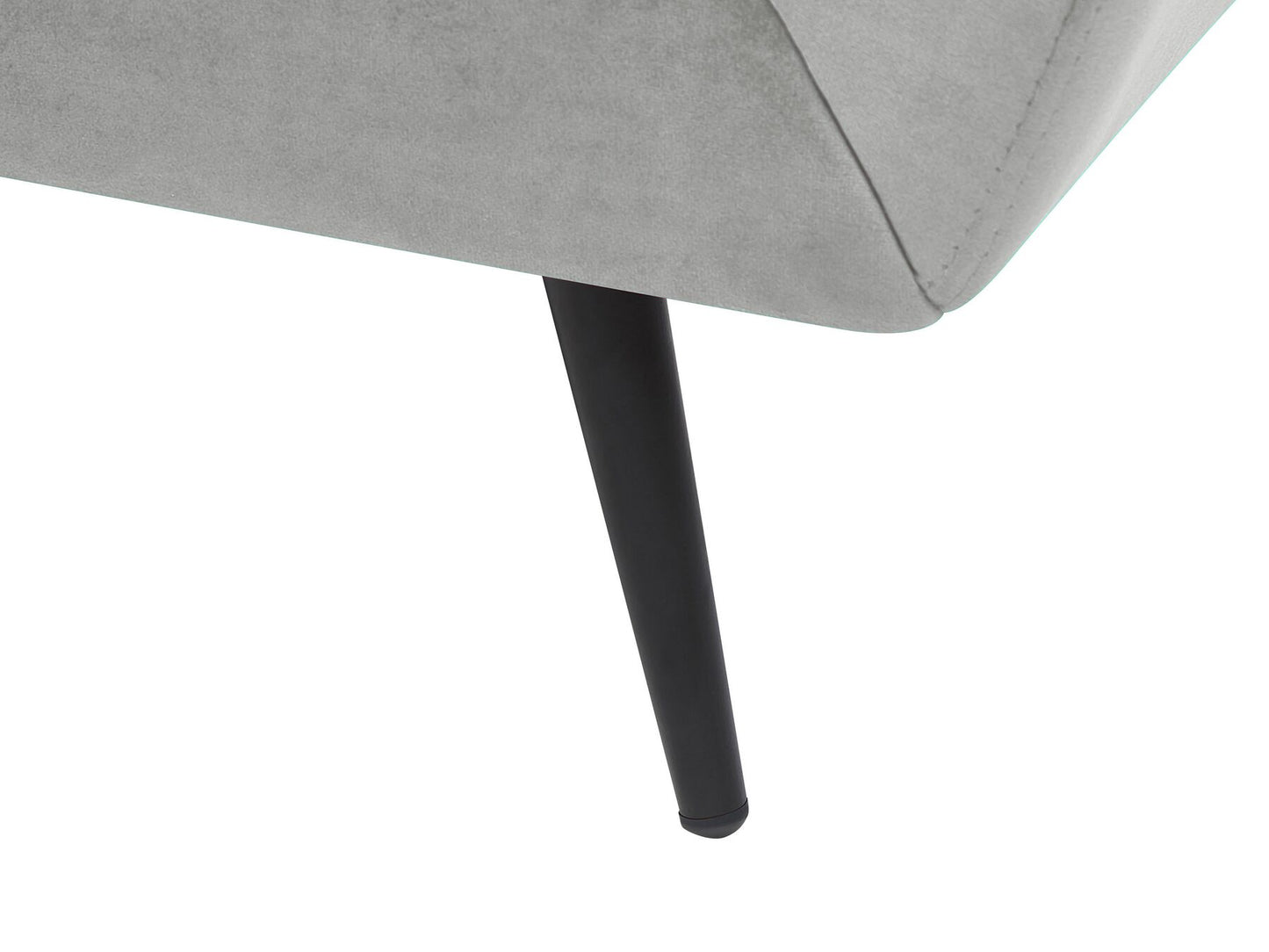 3 Seater Velvet Sofa Grey LENVIK