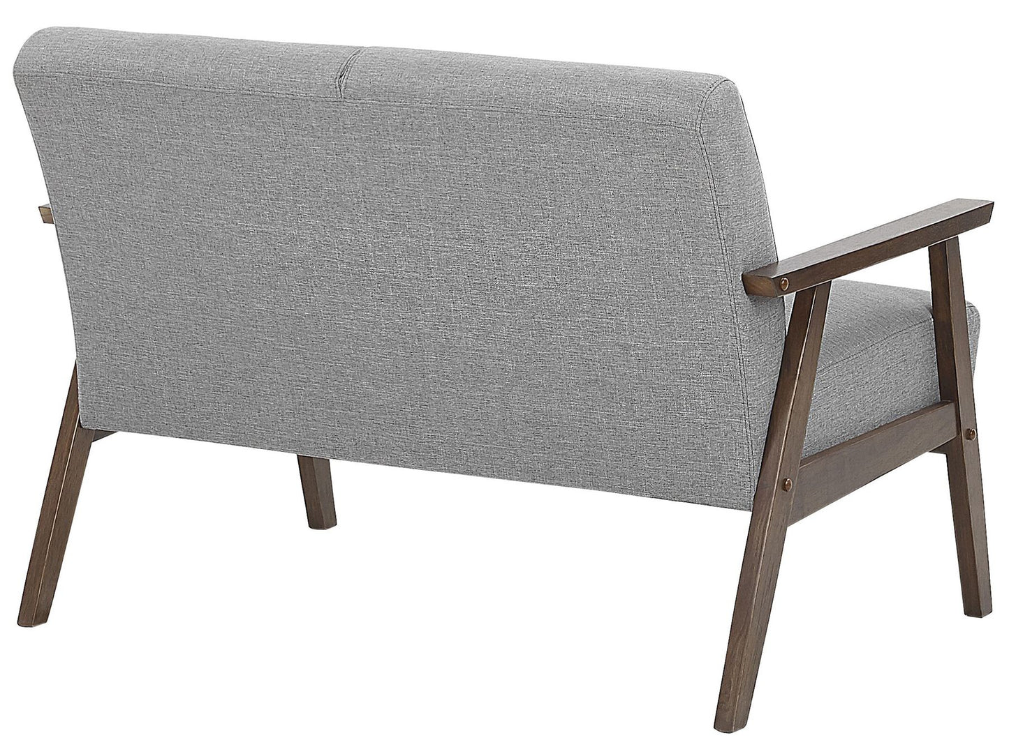 2 Seater Fabric Sofa Grey ASNES