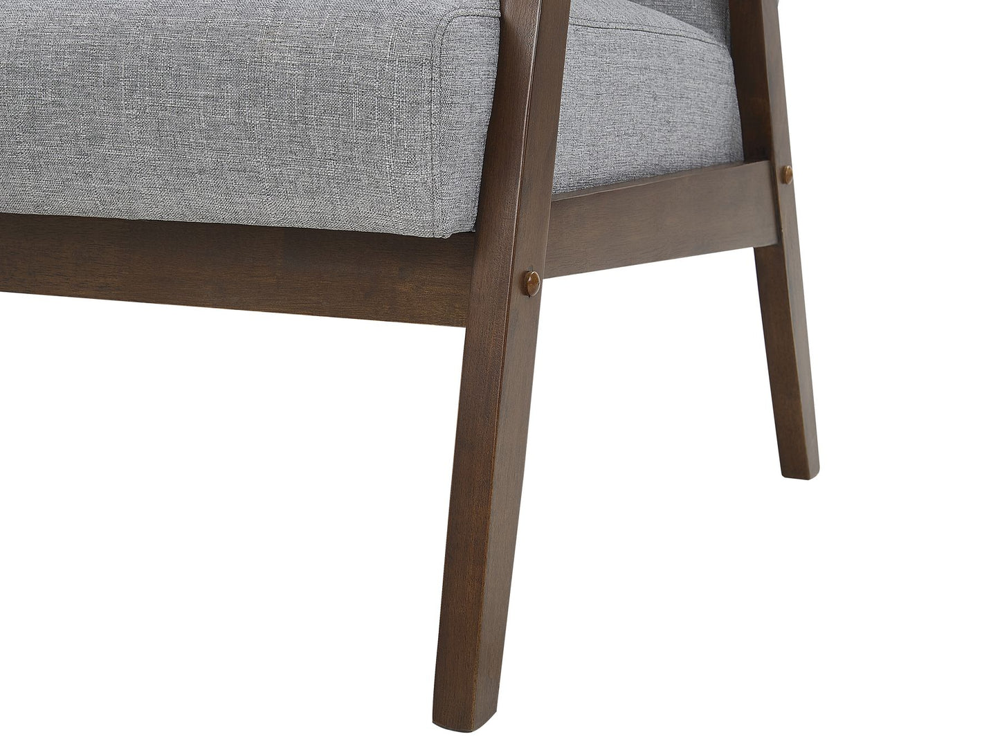 2 Seater Fabric Sofa Grey ASNES