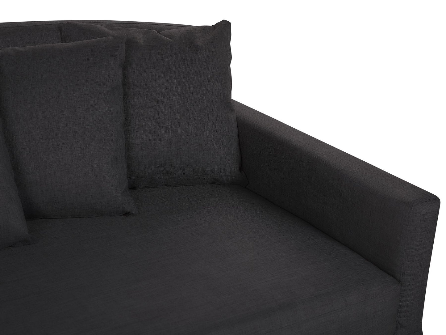 3 Seater Fabric Sofa Black GILJA