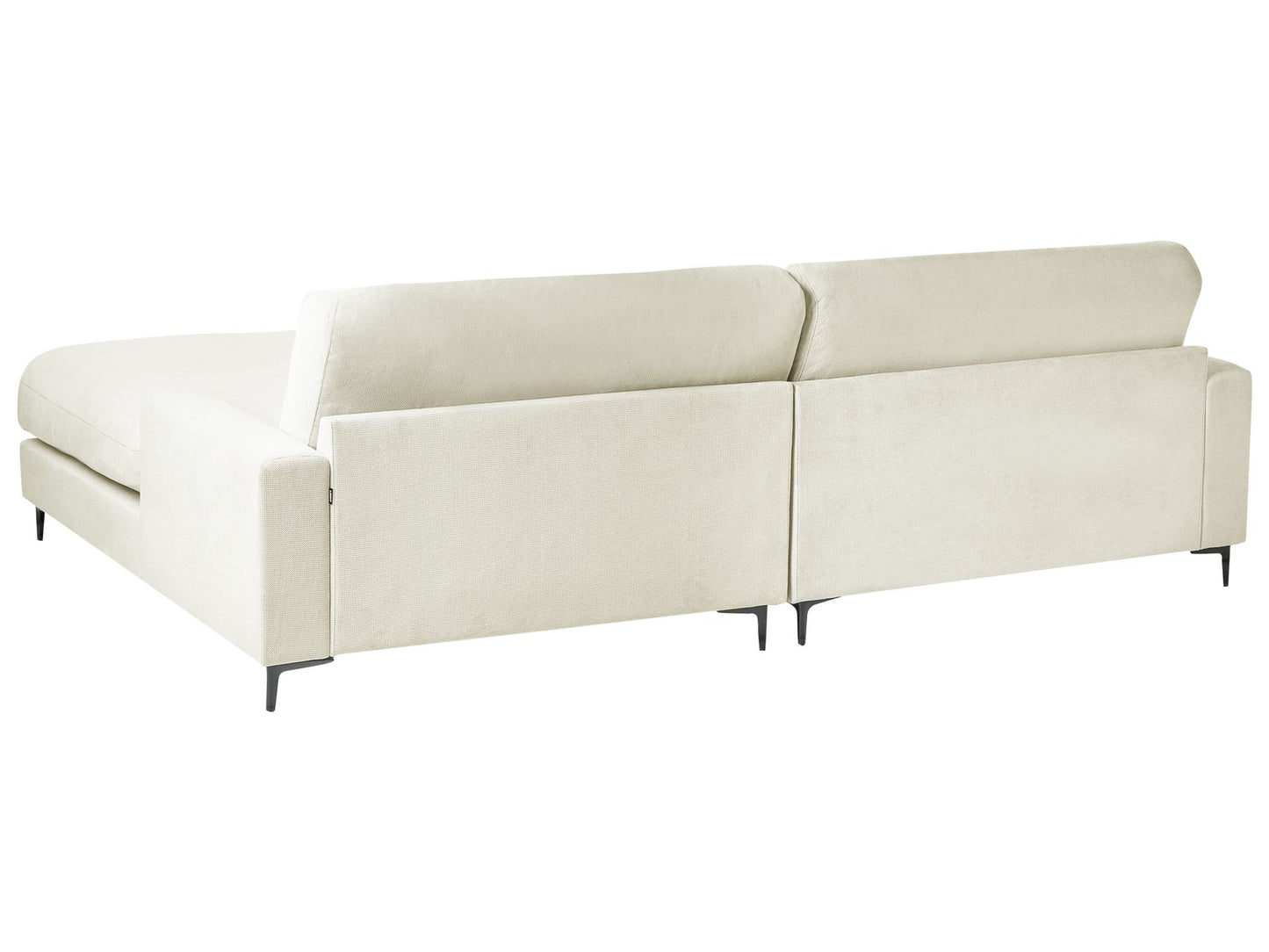 Left Hand Fabric Corner Sofa Off-White MALOY