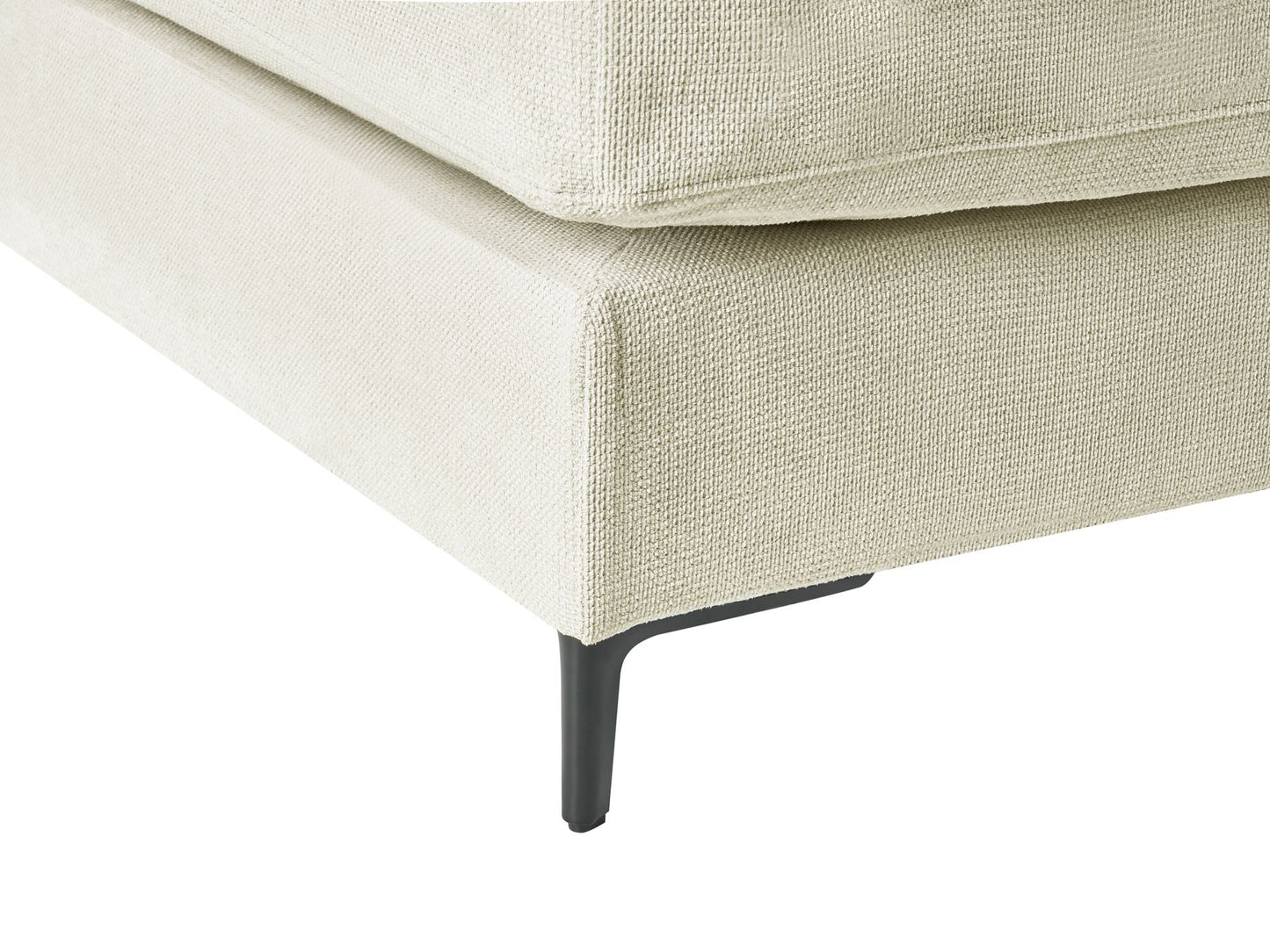 Left Hand Fabric Corner Sofa Off-White MALOY