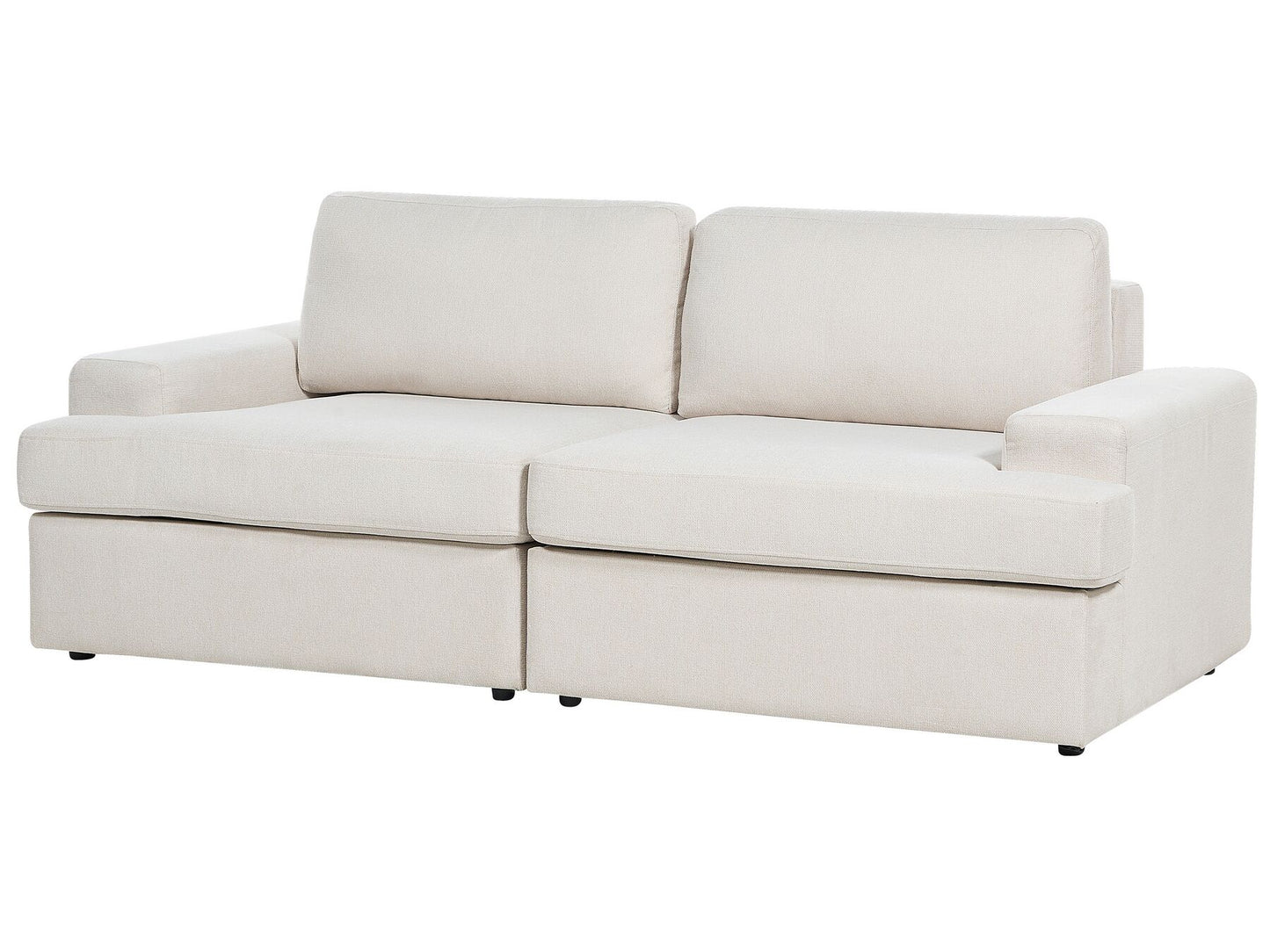 3 Seater Fabric Sofa Light Beige ALLA