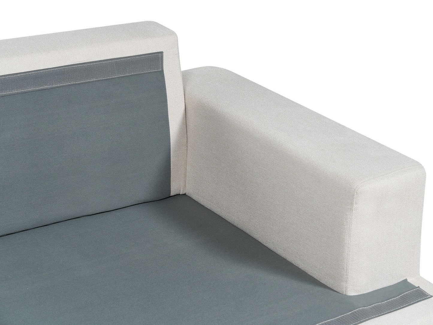 3 Seater Fabric Sofa Light Beige ALLA