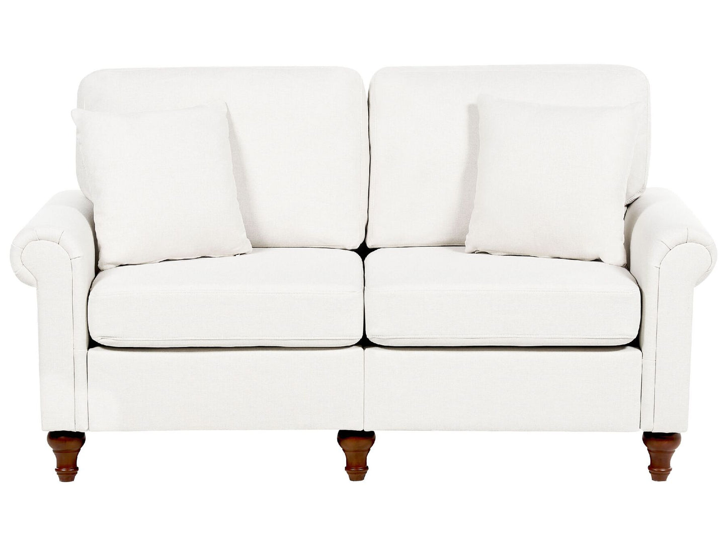 2 Seater Fabric Sofa White GINNERUP