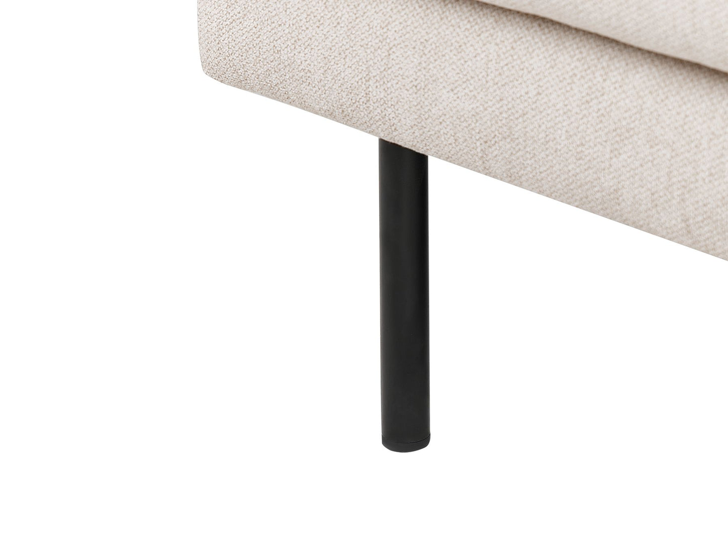 Left Hand 2 Seater Fabric Corner Sofa Beige BREDA