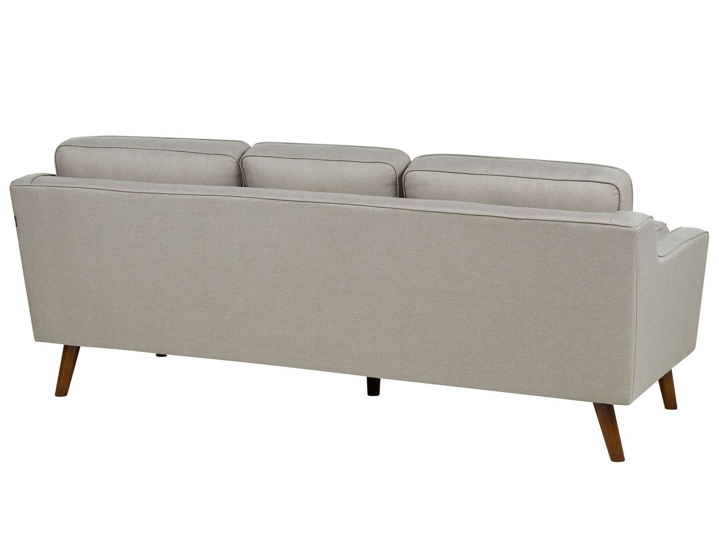 3 Seater Fabric Sofa Beige LOKKA