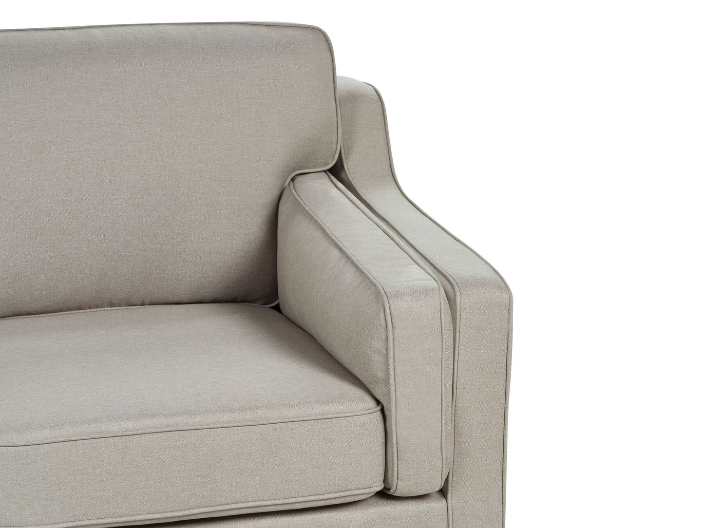 3 Seater Fabric Sofa Beige LOKKA