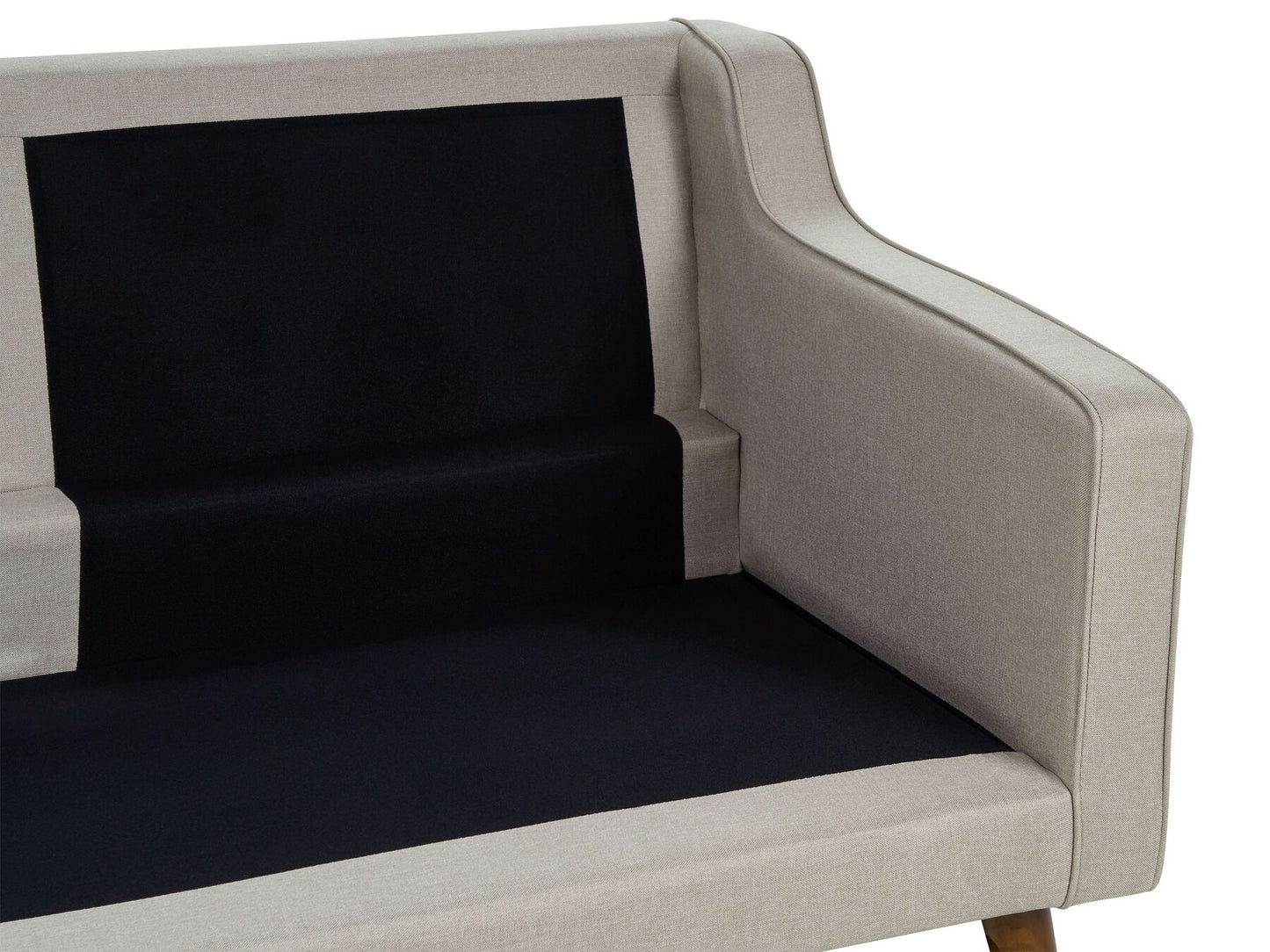 3 Seater Fabric Sofa Beige LOKKA