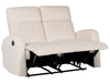 2 Seater Velvet Manual Recliner Sofa White