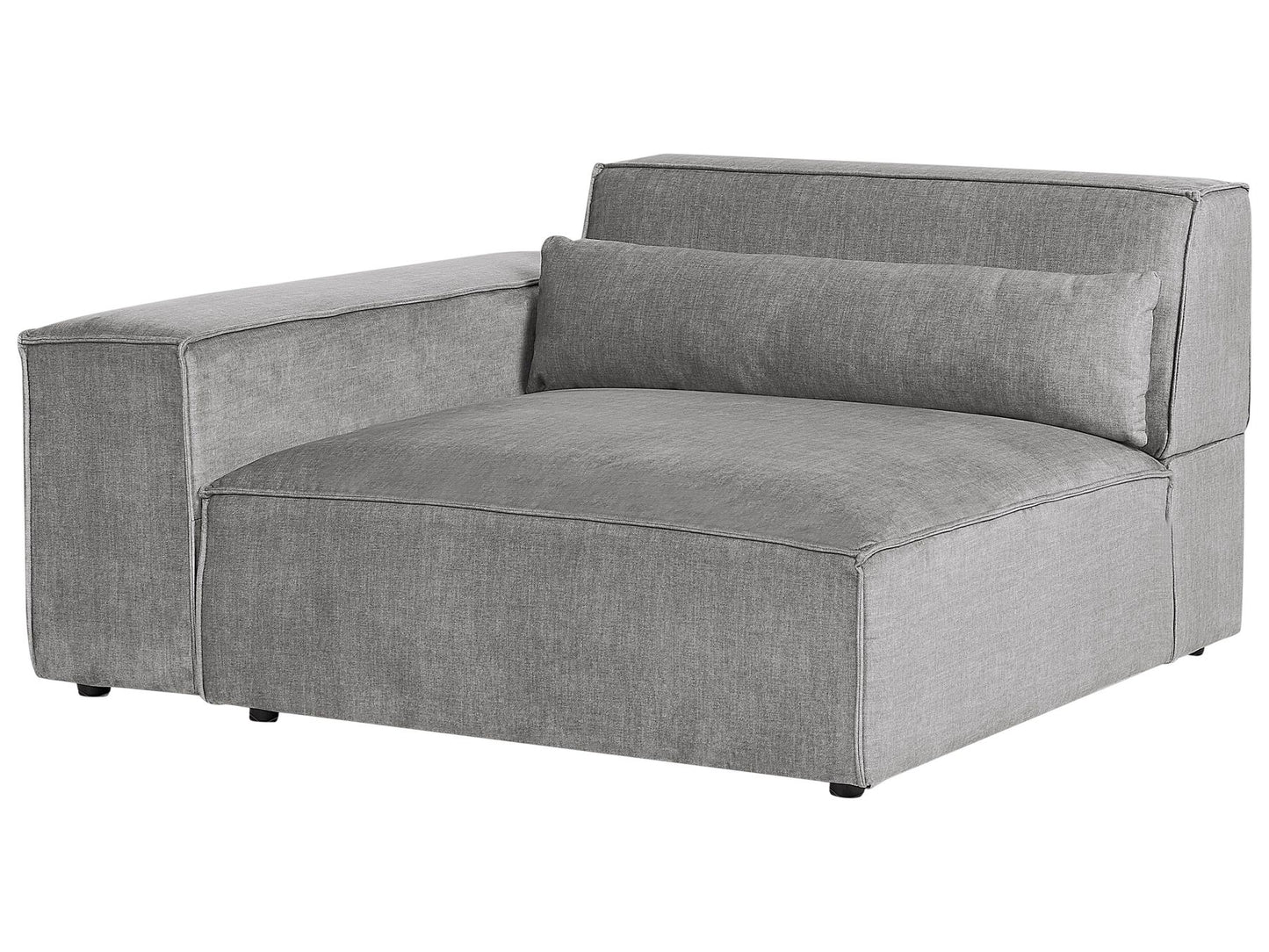 Left Hand 2 Seater Modular Fabric Corner Sofa Grey HELLNAR