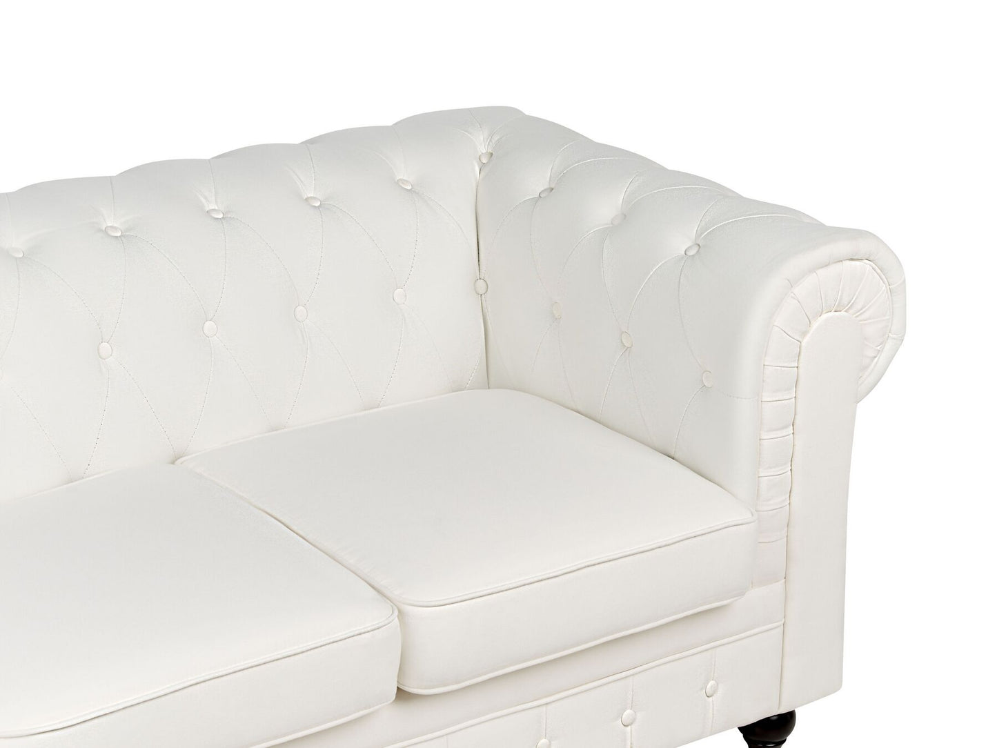 3 Seater Fabric Sofa Off-White CHESTERFIELD