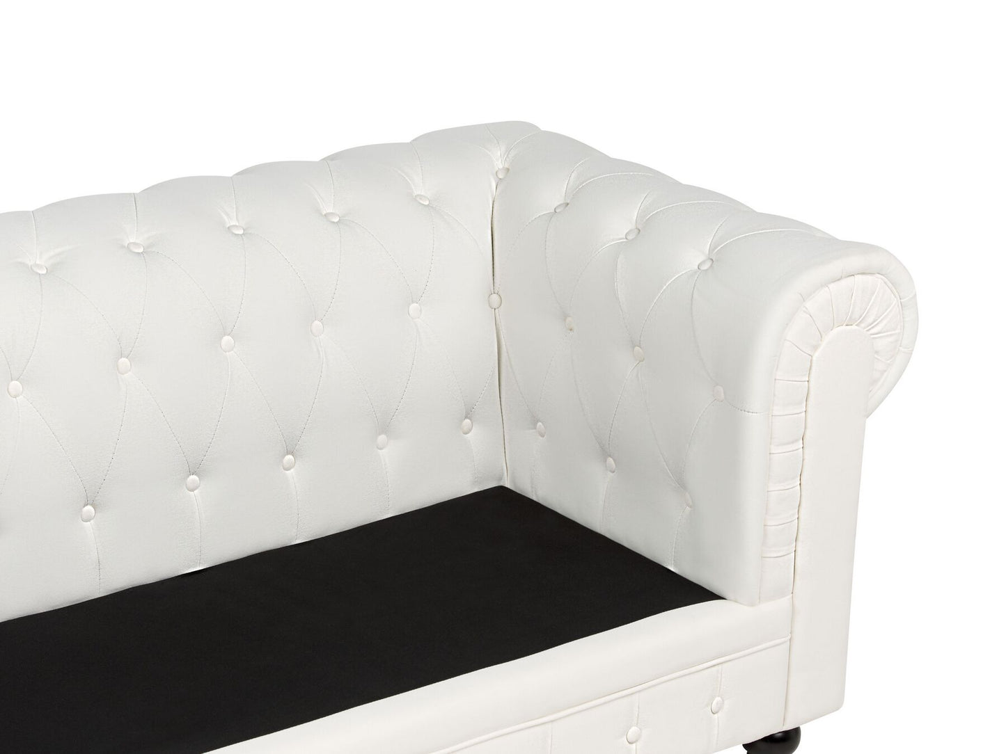 3 Seater Fabric Sofa Off-White CHESTERFIELD