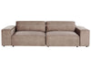 2 Seater Modular Fabric Sofa Brown