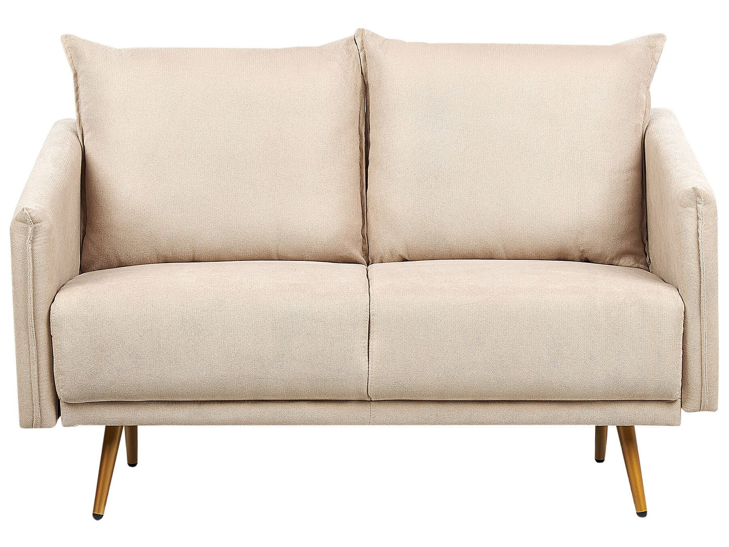 2 Seater Velvet Sofa Beige MAURA