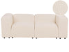 2 Seater Modular Boucle Sofa Beige