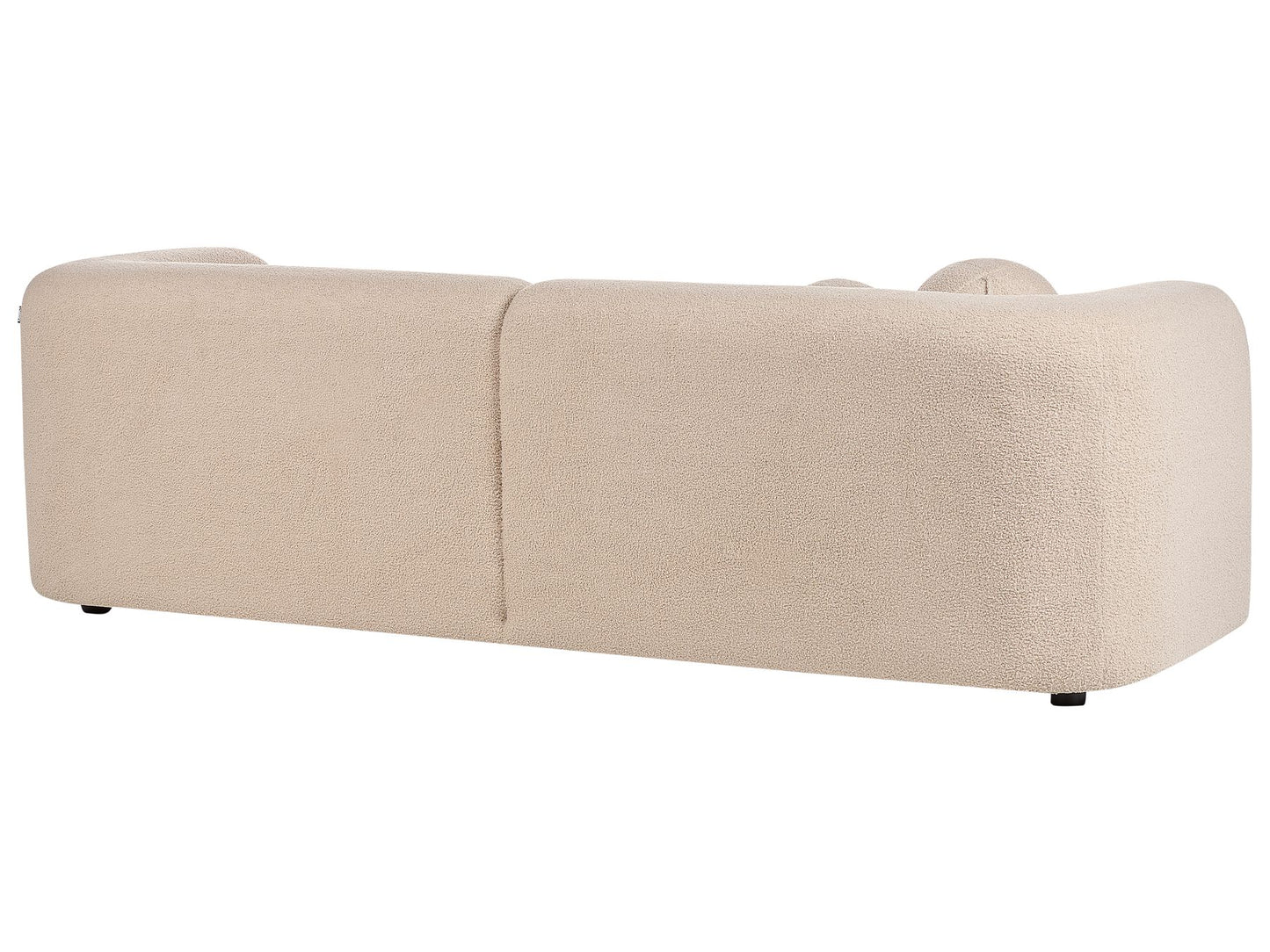 3 Seater Boucle Sofa Beige LEIREN