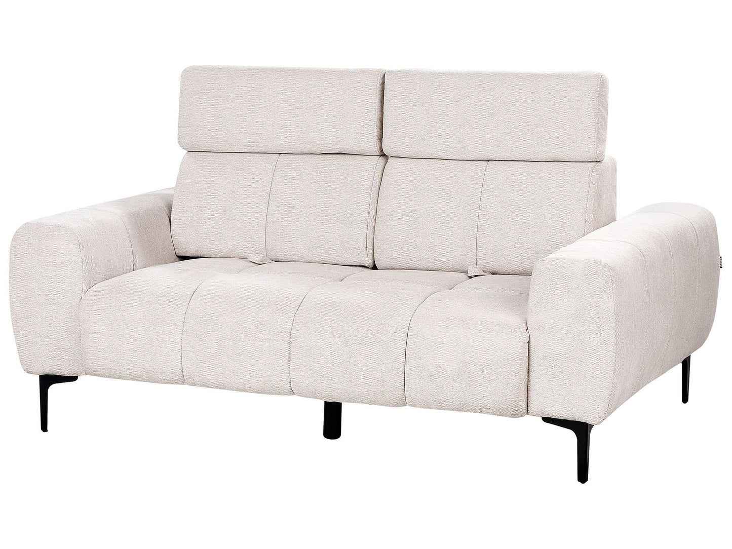 2 Seater Fabric Sofa Beige VEGAMO