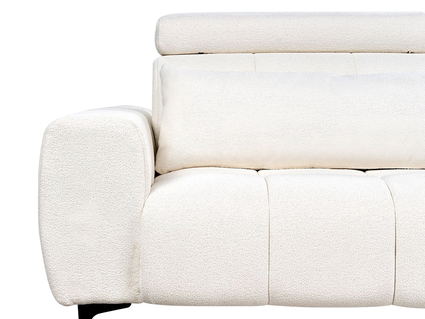 3 Seater Boucle Sofa White VEGAMO