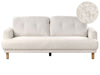 3 Seater Boucle Sofa White