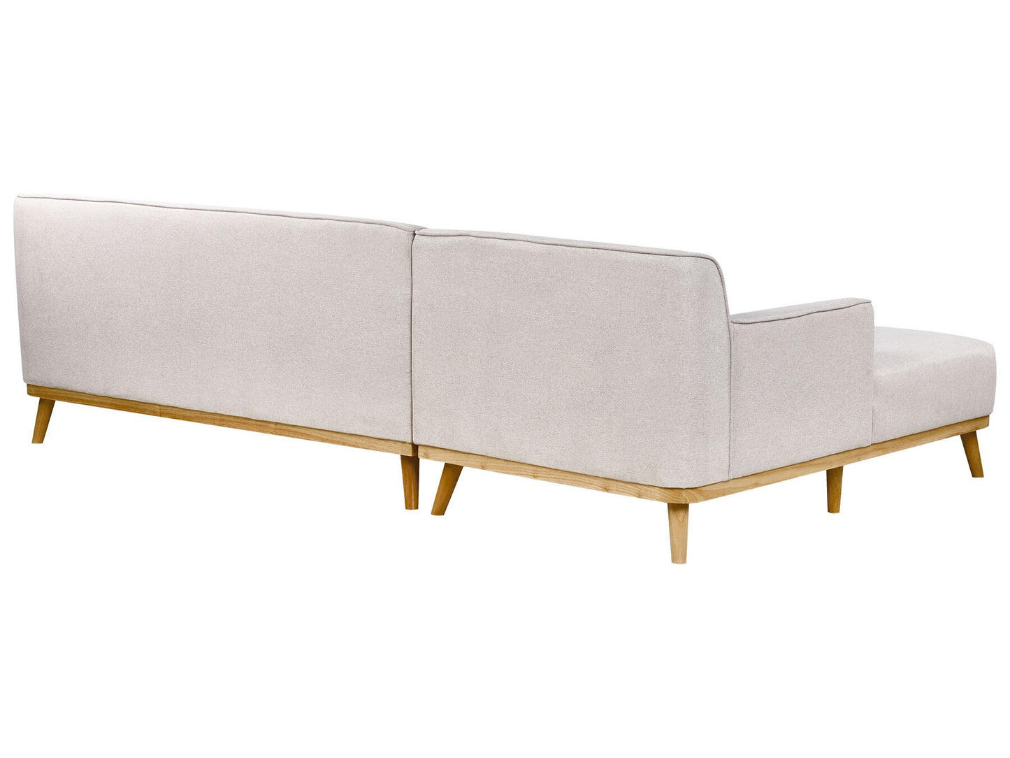 Right Hand Fabric Corner Sofa Light Grey SIMOS