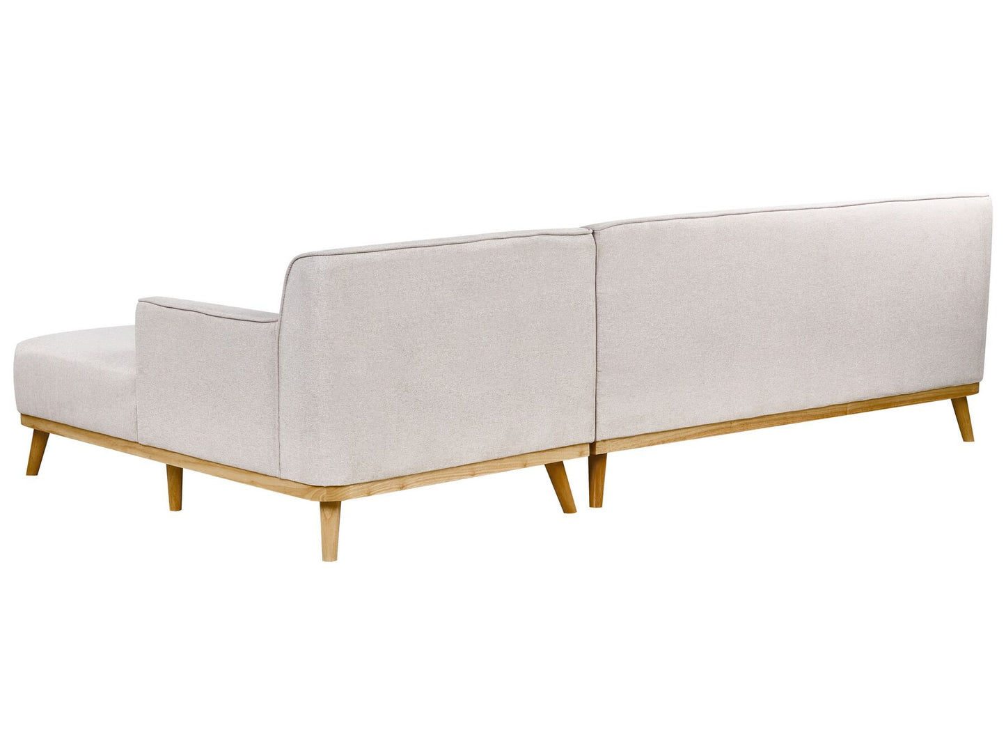 Left Hand Fabric Corner Sofa Light Grey SIMOS