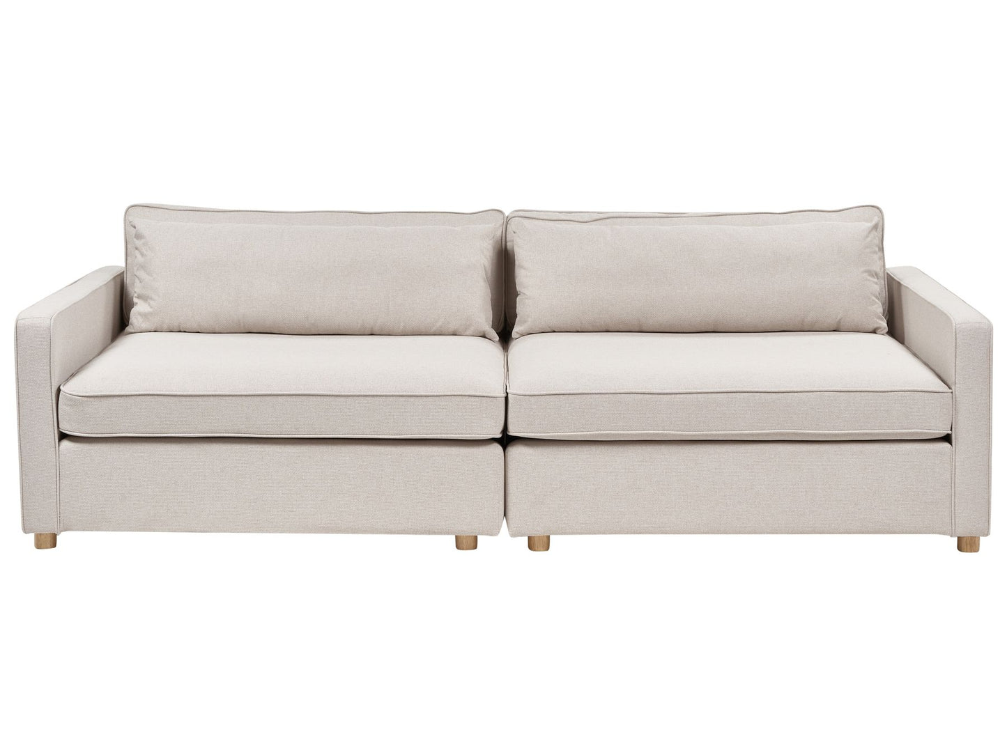 3 Seater Fabric Sofa Beige VINSTRA