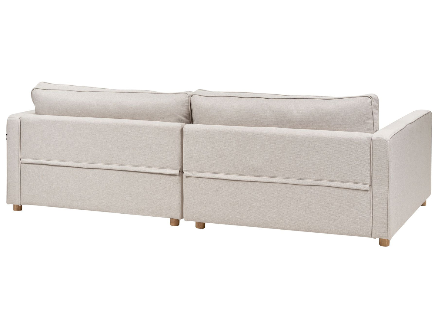 3 Seater Fabric Sofa Beige VINSTRA