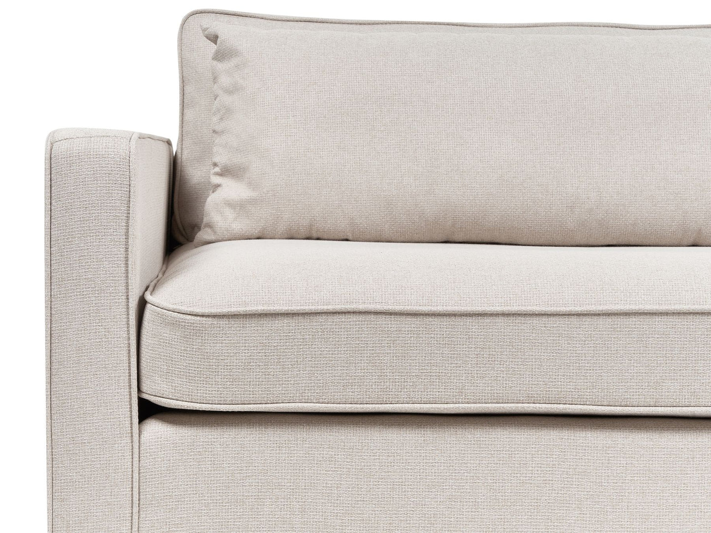 3 Seater Fabric Sofa Beige VINSTRA