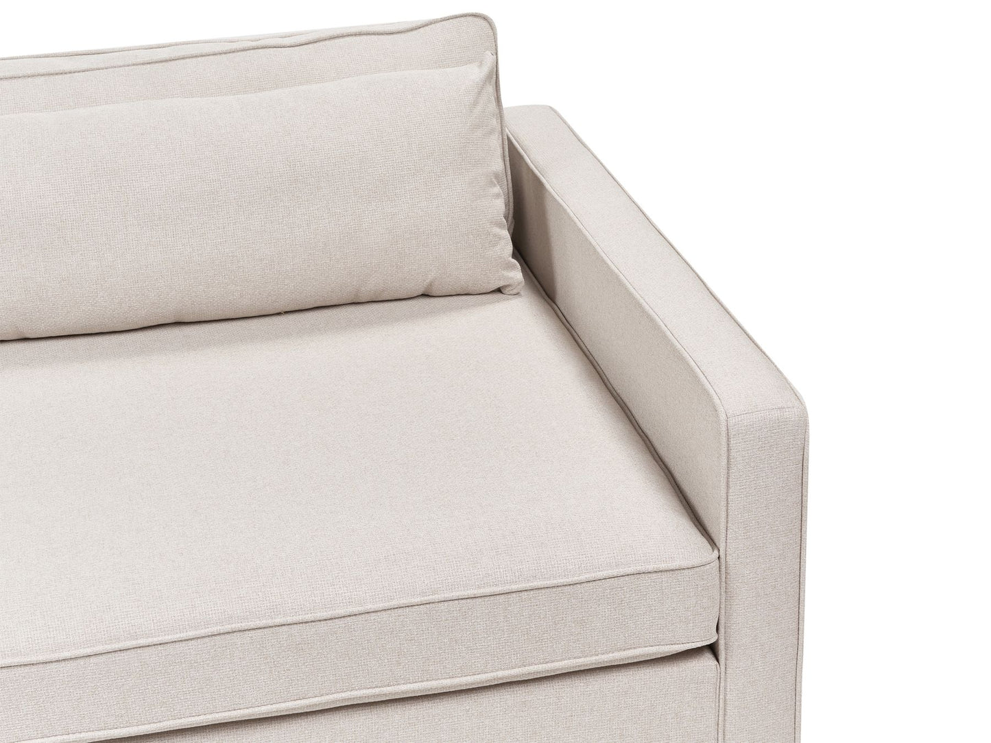 3 Seater Fabric Sofa Beige VINSTRA