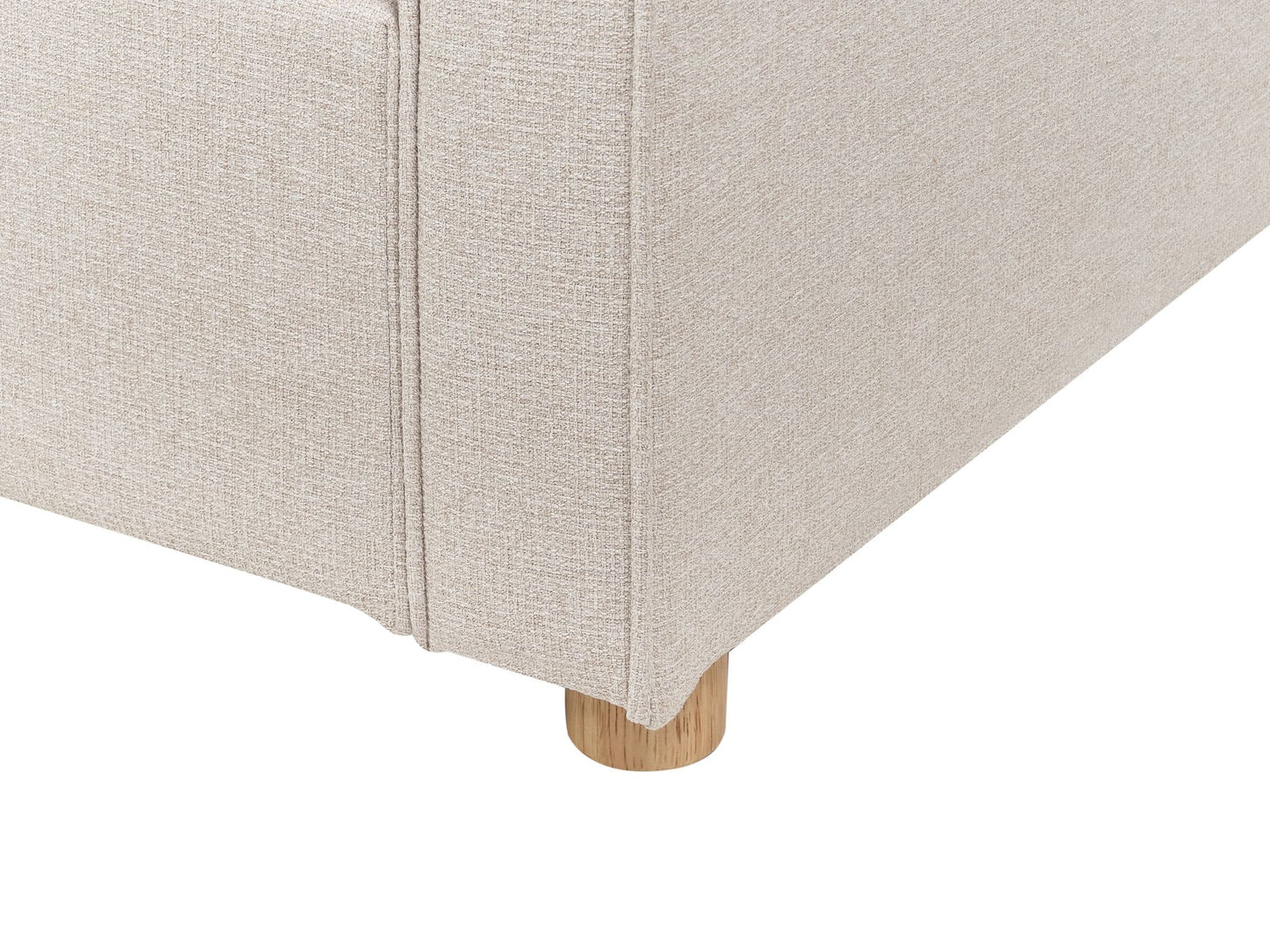 3 Seater Fabric Sofa Beige VINSTRA