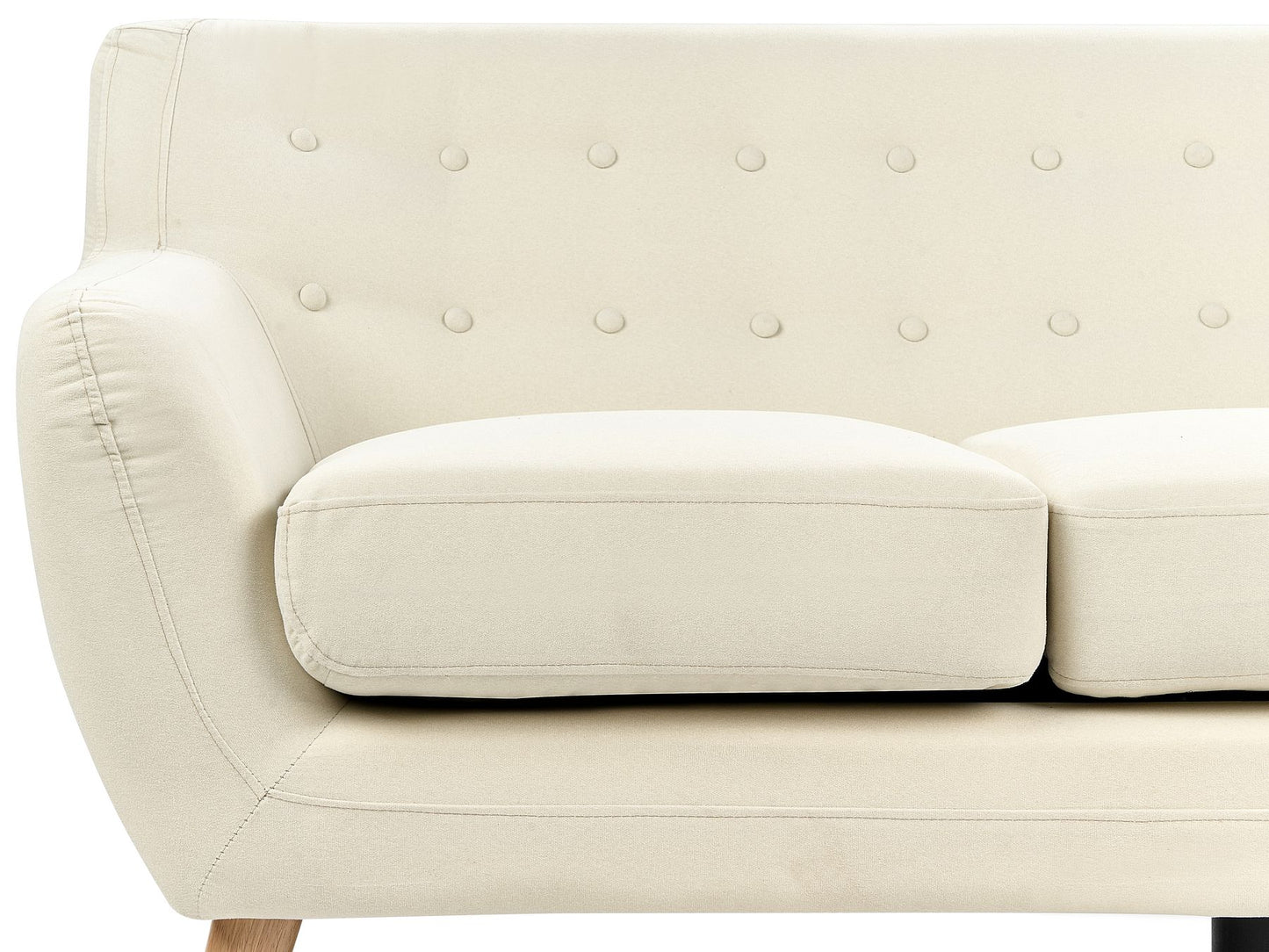 3 Seater Fabric Sofa Light Beige MOTALA