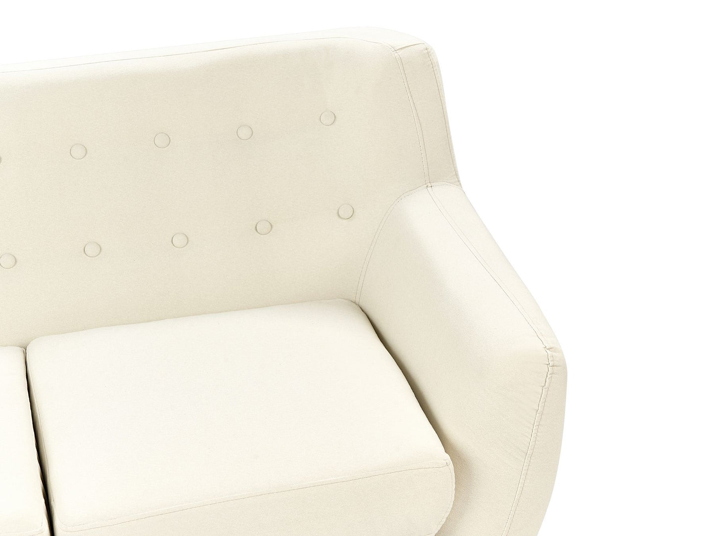 3 Seater Fabric Sofa Light Beige MOTALA
