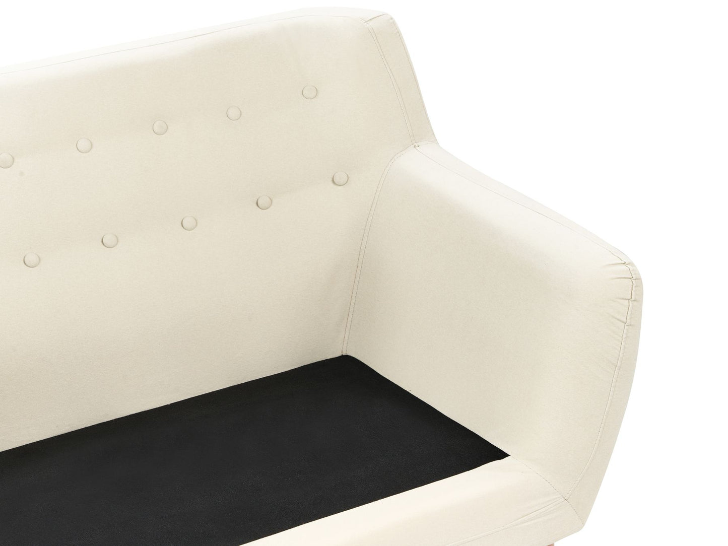 3 Seater Fabric Sofa Light Beige MOTALA