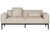 2 Seater Faux Linen Sofa Beige